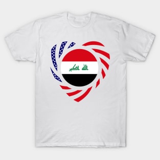 Iraqi American Multinational Patriot Flag (Heart) T-Shirt